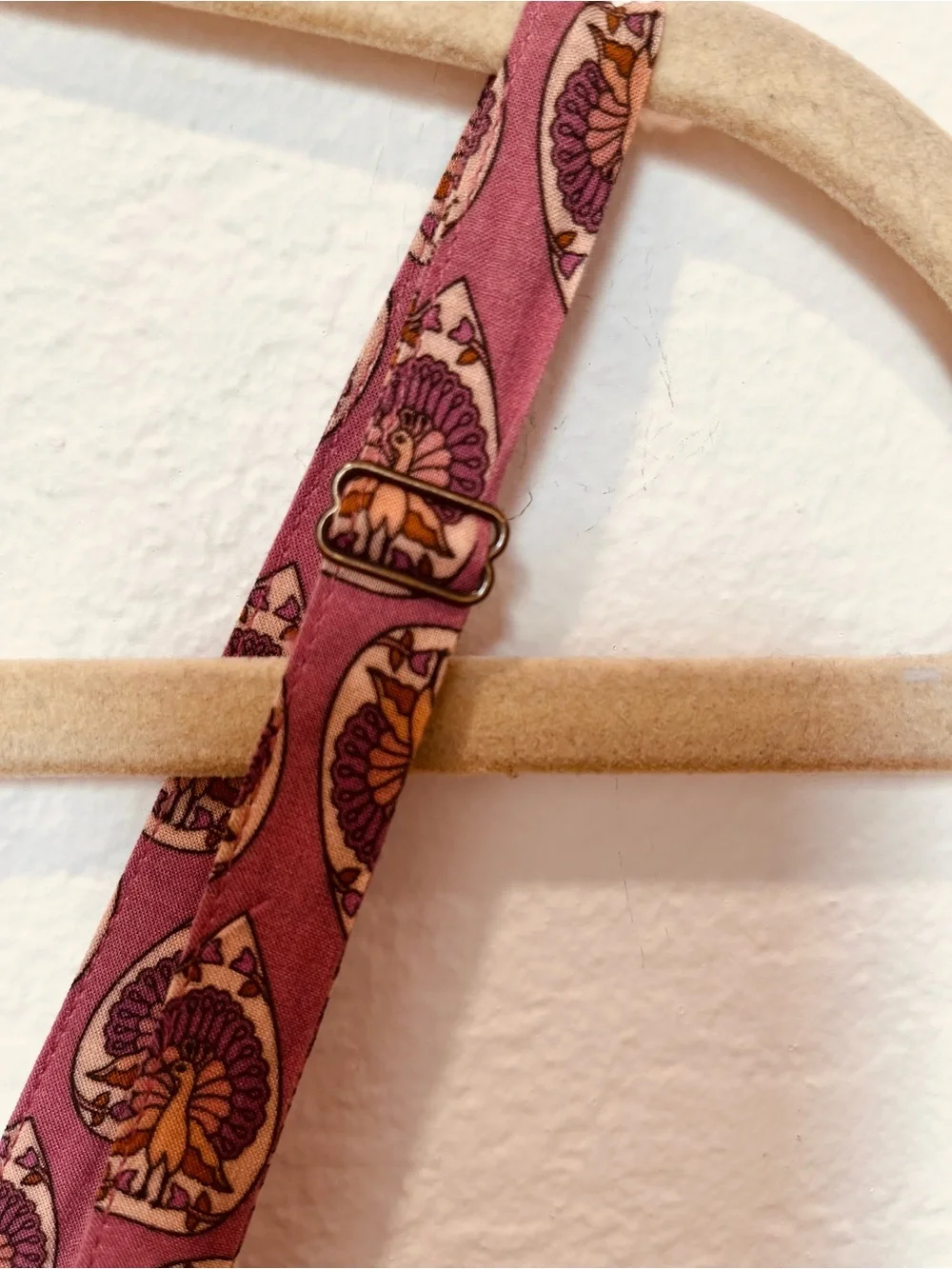 Spell Floral Boho/Gypsy Tiered Spaghetti Strap Maxi Dress - Pink Burgundy Cream - Picture 7 of 12